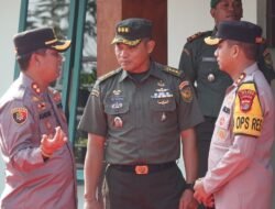 Sinergitas TNI-Polri, Kapolres Lampung Tengah Sambut Danrem 043/Gatam