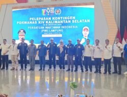 Pj. Gubernur Samsudin Lepas Kontingen Porwanas PWI Lampung, Siap Berikan Bonus Atlet Berprestasi